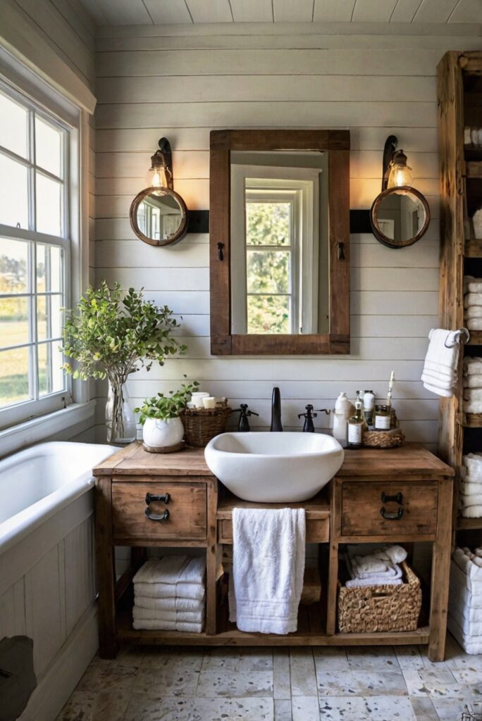 rustic bathroom design, rustic farmhouse sink, farmhouse sink installation, farmhouse sink design, farmhouse sink bathroom, rustic bathroom decor, rustic bathroom ideas