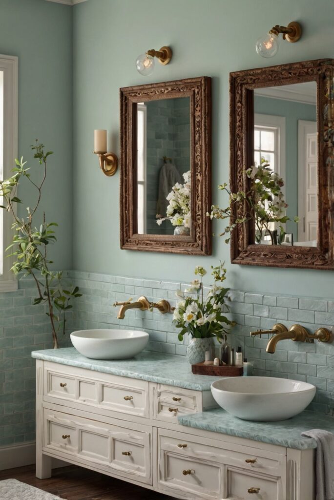 traditional bathroom decor, elegant bathroom design, porcelain sink installation, bathroom remodel ideas, luxury bathroom fixtures, classic bathroom design, vintage bathroom accessories