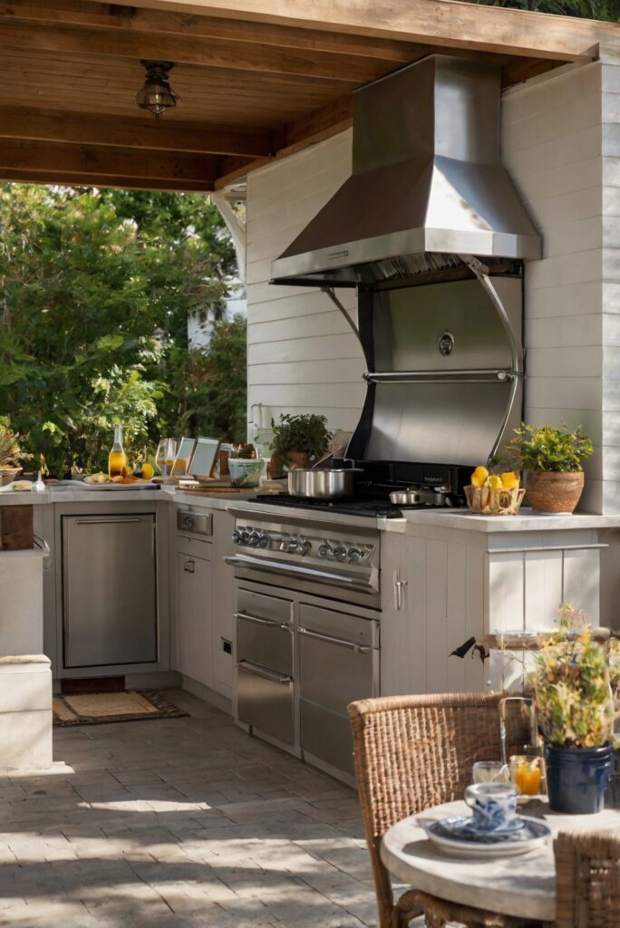 sustainable outdoor kitchen, eco-friendly appliances, outdoor kitchen design, energy-efficient appliances, green outdoor kitchen, sustainable outdoor living, eco-conscious kitchen