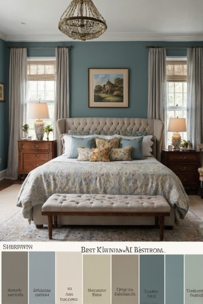 traditional interior design, luxury home decor, elegant bedroom design, home decor inspiration, classic bedroom design, designer paint colors, timeless home decor