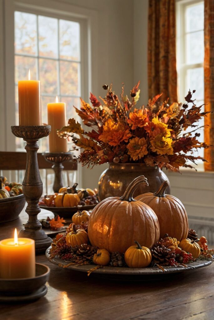 thanksgiving decor ideas, thanksgiving table setting, thanksgiving home decorations, thanksgiving centerpiece, thanksgiving living room decor