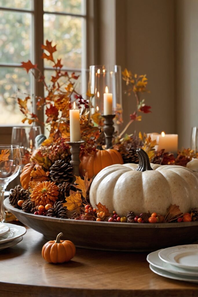 Thanksgiving home decor, Thanksgiving table centerpiece, Thanksgiving house decorations, Thanksgiving dining room ideas, Thanksgiving living room decorations