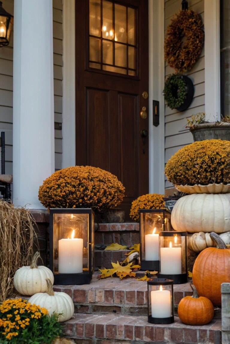 Fall porch decor, Front porch decorations, Outdoor fall decorations, Autumn porch ideas, Porch decorating ideas