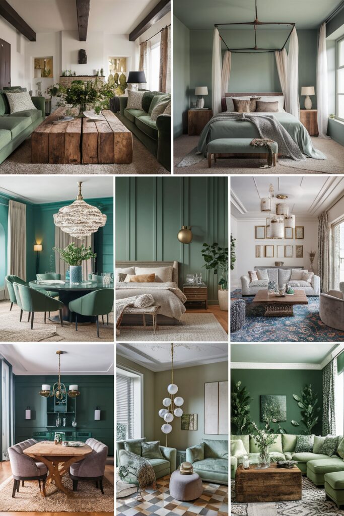 sage green decor, sage green paint, sage green bedroom decor, sage green living room, sage green walls